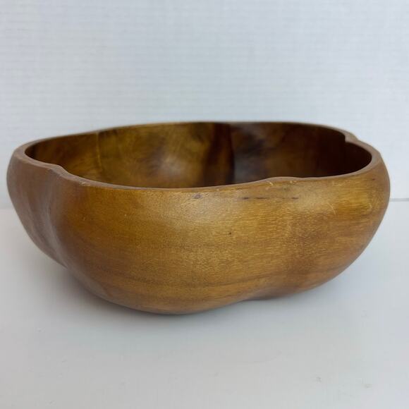 VTG MCM Wooden Bowl Probably Monkey Pod Excellent Condition Sticker Removed - Picture 2 of 3
